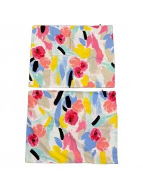 Set of (2) Kate Spade New York standard pillowcases painterly watercolor #4638